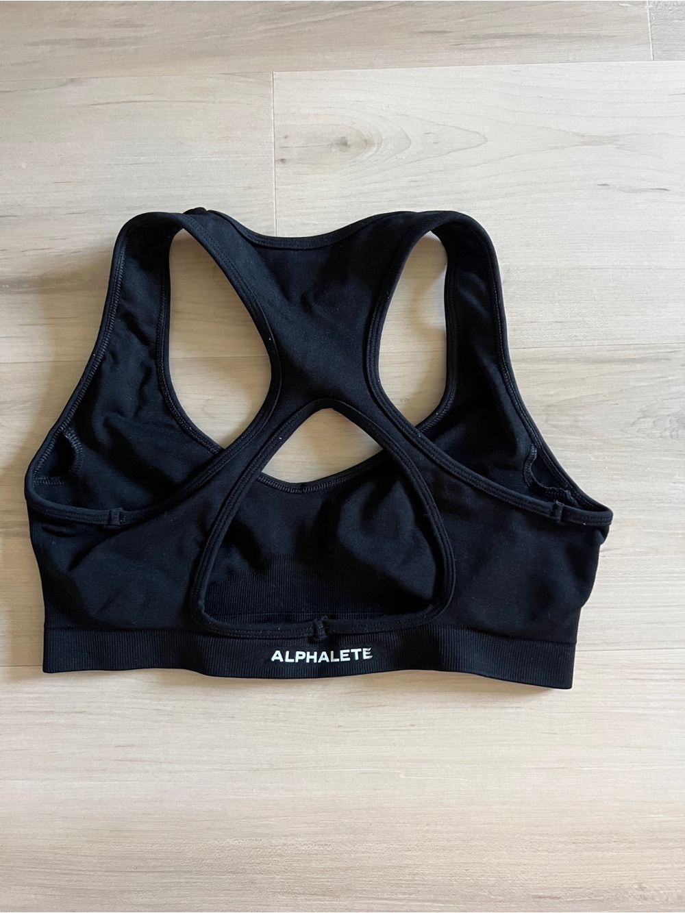 Alphalete Black Cutout Racerback Sports Bra